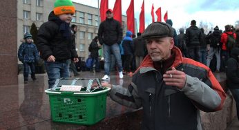 Кот-тунеядец поучаствовал в акции протеста в Гродно