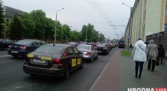 Смотрите, какая пробка была в Гродно 15 мая