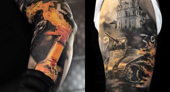 «Смело сражались». Поляк приехал в Гродно делать татуировку посвященную обороне города в 1939 году 