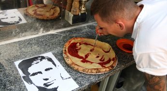 В гродненском Pizzatruck сделали пиццу с портретом гангстера Мейера Ланского