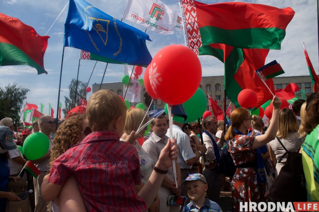 Митинг за Лукашенко в Гродно