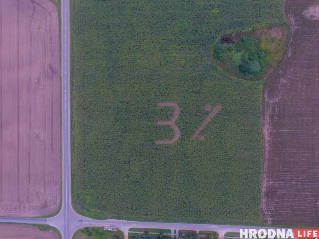 Смотрите, какая надпись появилась на поле возле Щучина