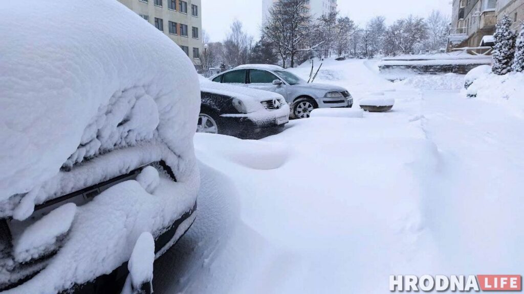 такси Гродно снег замело