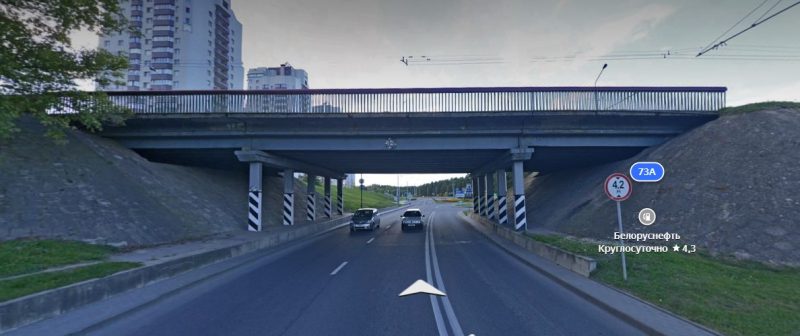 Путепровод на ул. Поповича. Скриншот Яндекс.Карты