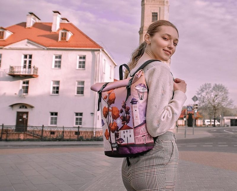 Посмотрите, какой стильный “гродненский” рюкзак выпустил бренд Vokladki Рюкзак Vokladki. Белорусский бренд выпустил дизайнерский рюкзак с видом Гродно