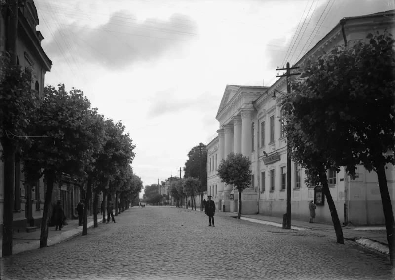 Улица Ожешко в Гродно в межвоенный период. Фото: Narodowe Archiwum Cyfrowe