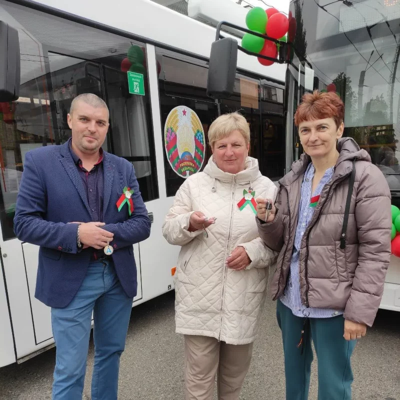 У Гродна прывезлі новыя тралейбусы. Крыніца: Гарадзенскі гарвыканкам