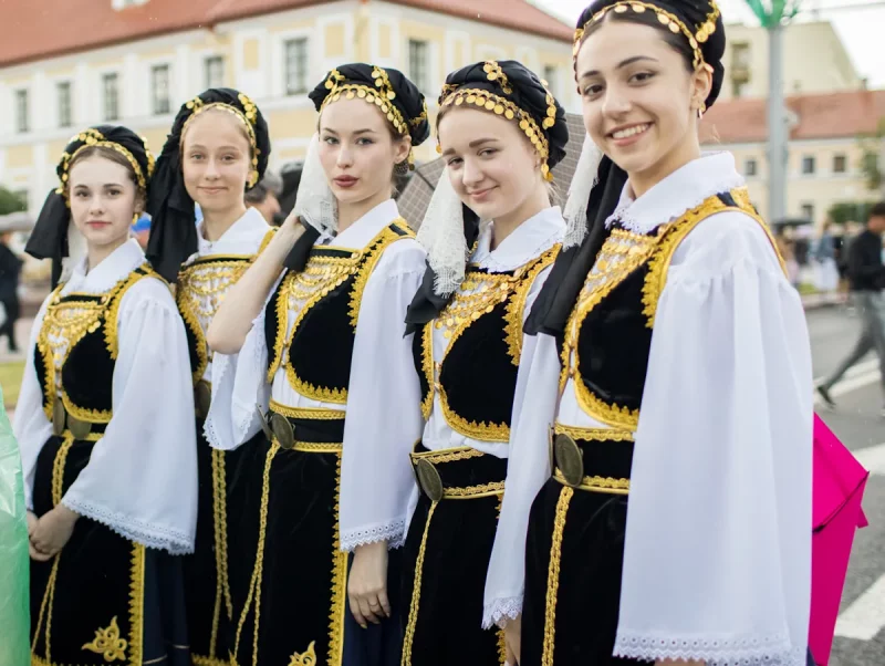 Шэсце ў першы дзень Фестывалю нацыянальных культур у Гродне, 7 чэрвеня 2024. Фота: t.me/tusivgrodno