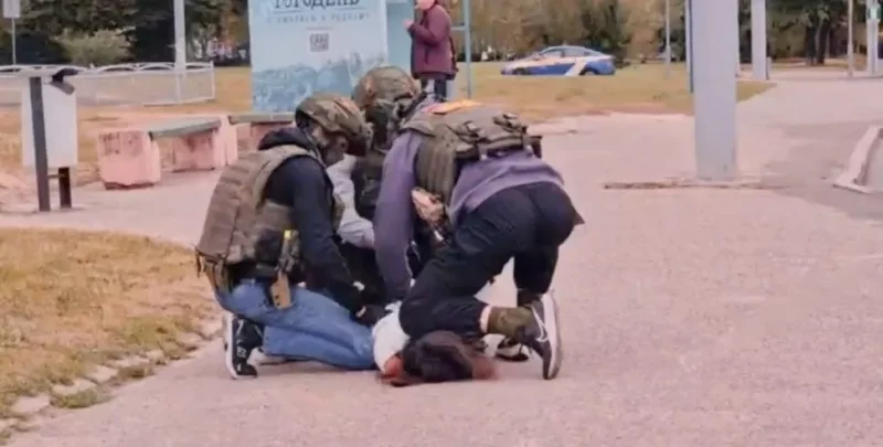 Задержание студента. Скриншот Hrodna.life