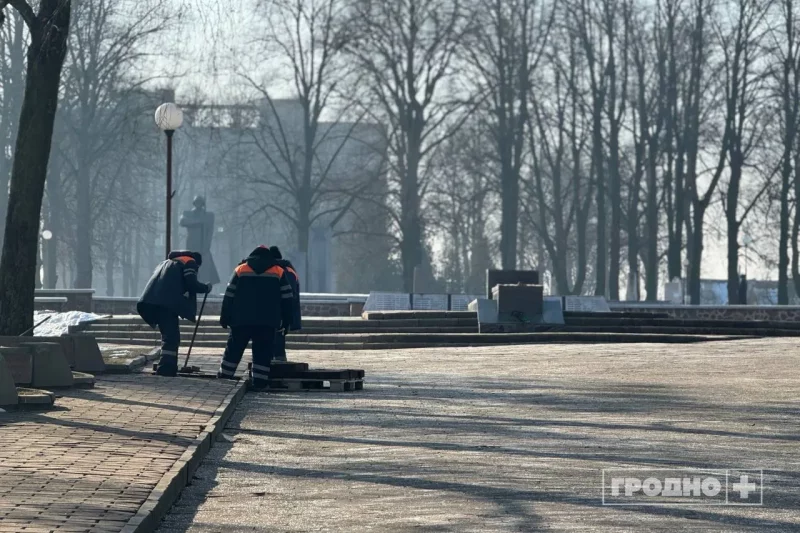 Ремонт военного кладбища на Белуша в Гродно