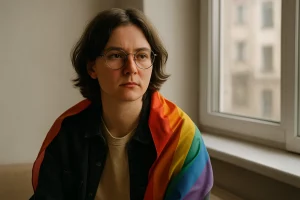 Сообщество, которое не уничтожить: личная история квир-активистки в Беларуси и в эмиграции Алина, квир-активистка в эмиграции. GPT чат создал изображение героини на основании ее истории