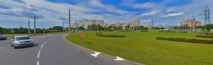 В Гродно хотят улучшить организацию дорожного движения. Начнут с мониторинга Место для мониторинга. Фото: Яндекс.Карты
