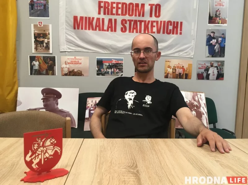 Сяргей Спарыш ў офісе партыі "Народная грамада". Вільня. 17.09.2025