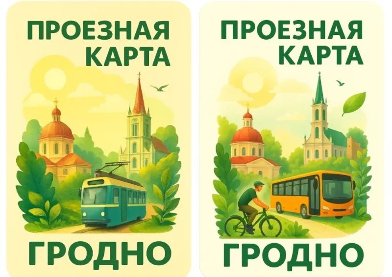 С замком в Выборге и орфографическими ошибками. В Гродно выбирают дизайн проездных карт, но проголосовать проблематично