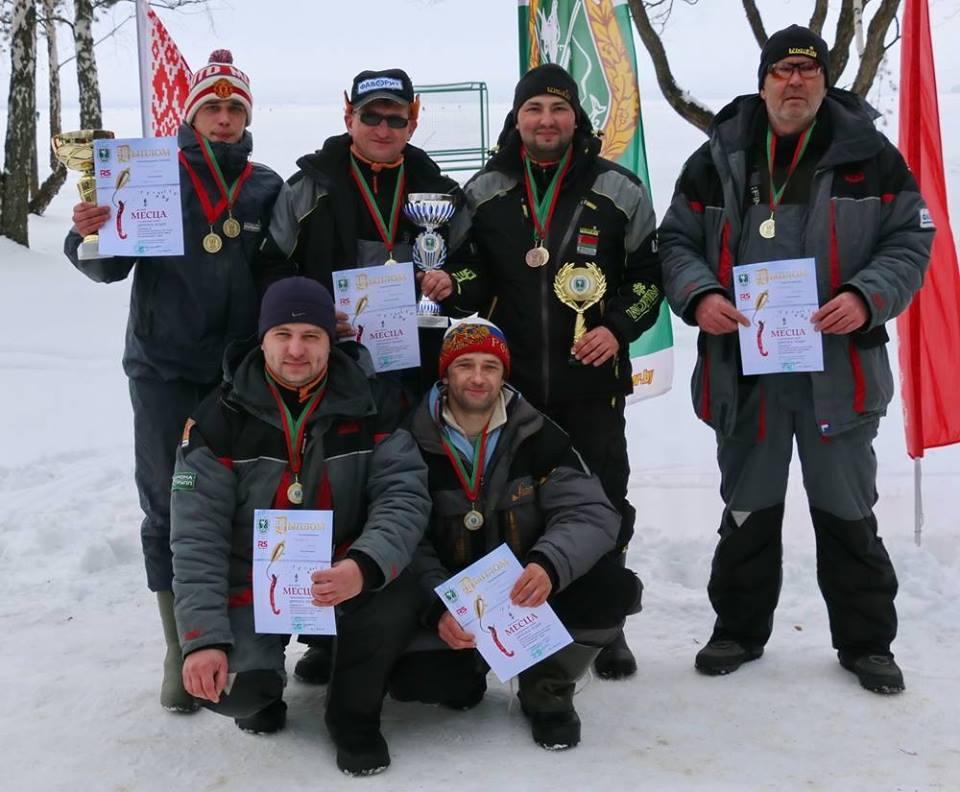 каманда "Фаварыт" - пераможца Чэмпіяната Беларусі па лоўлі на мармышку з лёду