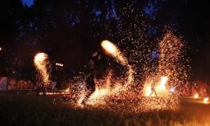 Фэст "Мяжа" закончылі музыкай і фаер-шоў