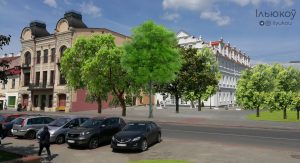 Праезную частку вуліцы Горкага размалюць выявамі Гродна