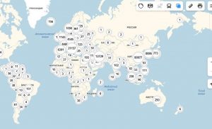 «Яндэкс» стварыў карту распаўсюджвання каранавіруса карта коронавируса