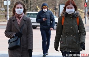 ФОТА: На вуліцах Гродна з'явілася шмат людзей у масках