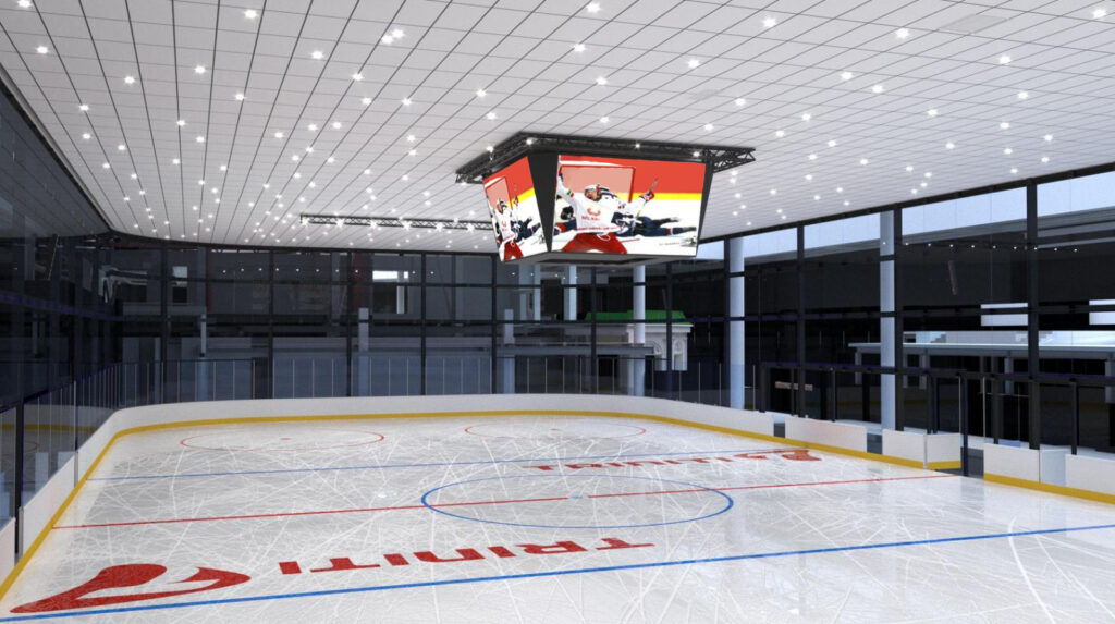 Гандлёва-забаўляльны комплекс TRINITI адкрывае лядовую арэну Гандлёва-забаўляльны комплекс TRINITI адкрывае лядовую арэну