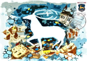 паштоўка з аленем святога губерта