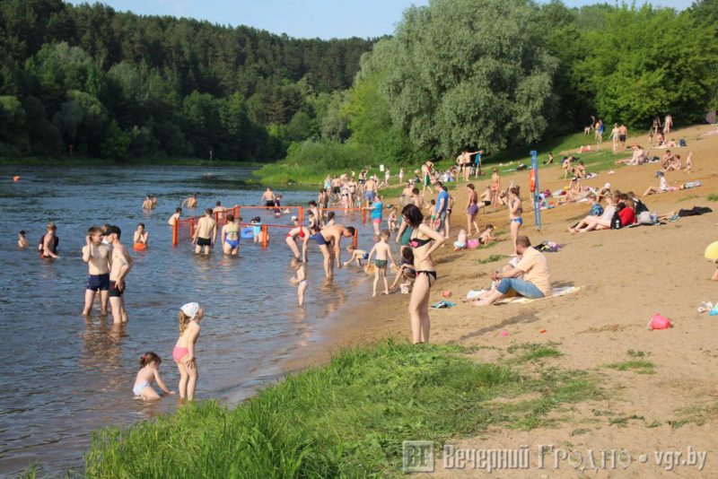 пляж у Гродне