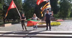 Пікет у Гродне: актывісты НОД патрабавалі стварыць губерніі і ліквідаваць незалежнасць Беларусі НОДаўскія актывісты