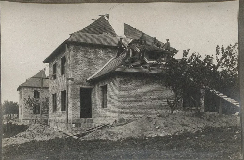 Будаўніцтва дома ў Грандзіцкай афіцэрскай калоніі ў Гродне, 1924 год