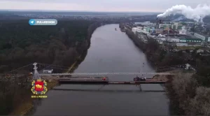 Праз Нёман нацягнулі ліны - стала вядомая дата адкрыцця самага доўгага падвеснага моста ў Беларусі Рэканструкцыя падвеснага моста праз Нёман