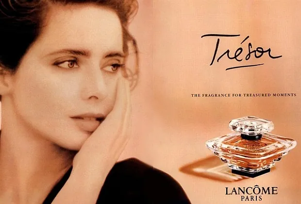 Изабелла Росселини в рекламе Lancome Tresor 1990 года. Источник: nezdeluxe.pl