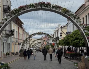 Чыноўнікі патлумачылі, чаму ўпрыгожылі Савецкую пластыкавымі кветкамі