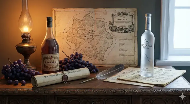 каньяк Skirmuntt Скірмунт і гарэлка Oginski Агінскі