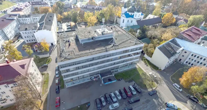 Сямашка прыслухаўся да гродзенцаў і архітэктараў? З’явілася новая канцэпцыя рэканструкцыі Дома быту Дом быта в Гродно до реконструкции