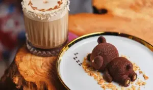 Дэсерт-мішка і кава з тапіёкай. З'явіліся першыя сэты да Gastrofest.Кава ў Гродне Гастрофест в Гродно; кофейни Гродно; десерты в Гродно