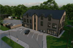 Рэндар офіснага будынка на Сакольскай. Крыніца: grodno.gov.by