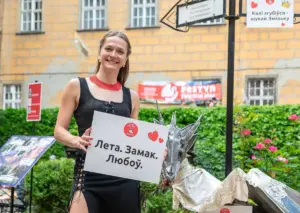 Арганізатарка і вядучая курсаў" Мова нанова " ва Уроцлаве Эмілія. Алесніца, 6 чэрвеня 2026 года. Фота Ірыны Міхеевай